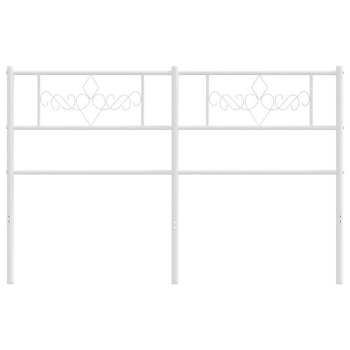 Sengegavl 150 cm metal hvid