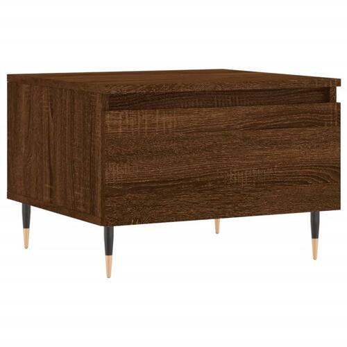 Sofabord 50x46x35 cm konstrueret træ brun egetræsfarve