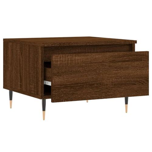 Sofabord 50x46x35 cm konstrueret træ brun egetræsfarve