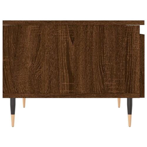 Sofabord 50x46x35 cm konstrueret træ brun egetræsfarve