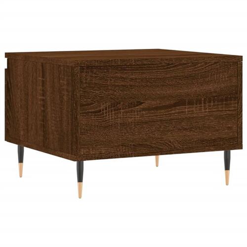 Sofabord 50x46x35 cm konstrueret træ brun egetræsfarve