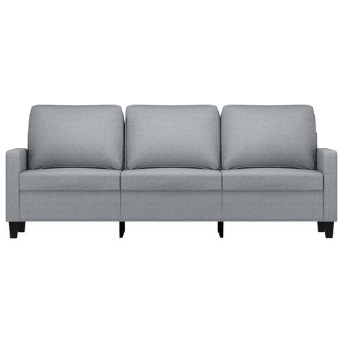 3-personers sofa 180 cm stof lysegrå