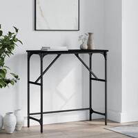 Konsolbord 75x32x75 cm konstrueret træ sort