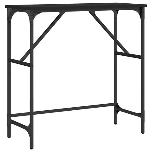 Konsolbord 75x32x75 cm konstrueret træ sort