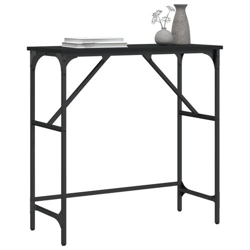 Konsolbord 75x32x75 cm konstrueret træ sort