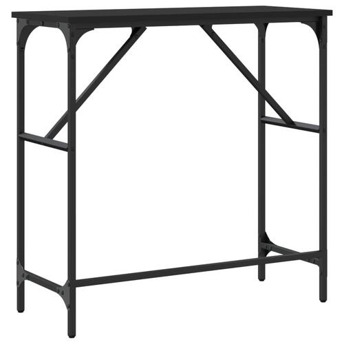 Konsolbord 75x32x75 cm konstrueret træ sort