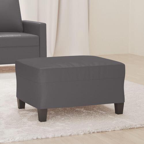 Fodskammel 70x55x41 cm kunstlæder grå