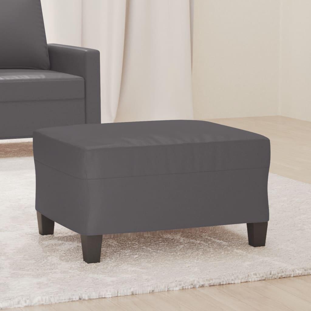 Fodskammel 70x55x41 cm kunstlæder grå