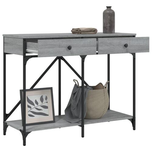 Konsolbord 100x39x78,5 cm konstrueret træ grå sonoma-eg