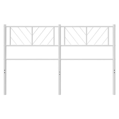 Sengegavl 120 cm metal hvid