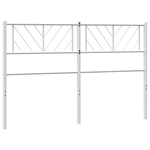 Sengegavl 120 cm metal hvid