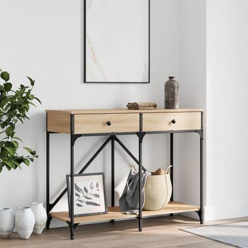 Konsolbord 100x39x78,5 cm konstrueret træ sonoma-eg