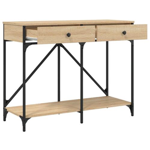 Konsolbord 100x39x78,5 cm konstrueret træ sonoma-eg