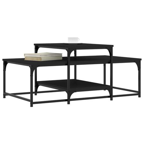 Sofabord 102x60x45 cm konstrueret træ sort