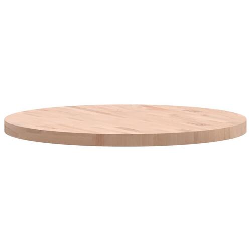Bordplade Ø80x4 cm rund massivt bøgetræ