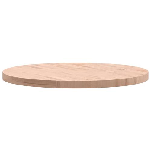 Bordplade Ø80x4 cm rund massivt bøgetræ
