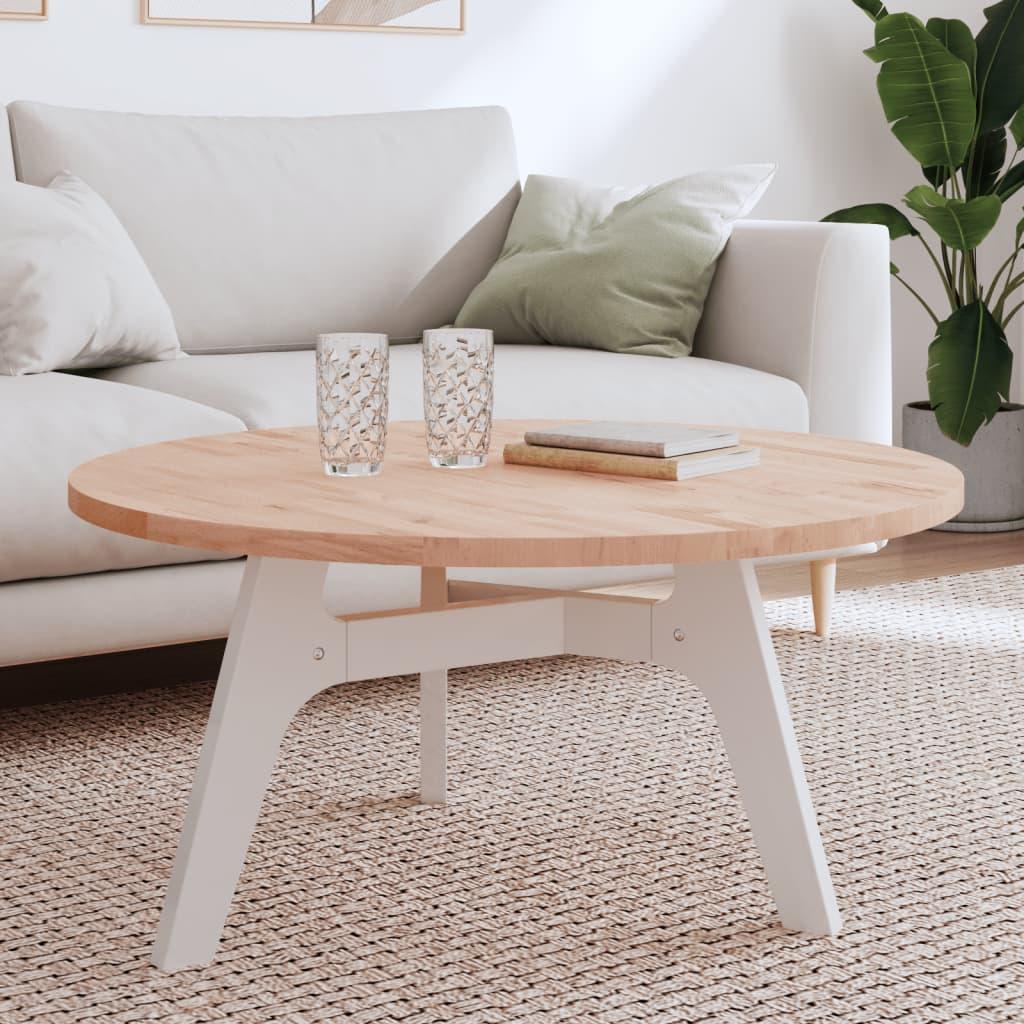 Bordplade Ø90x2,5 cm rund massivt bøgetræ