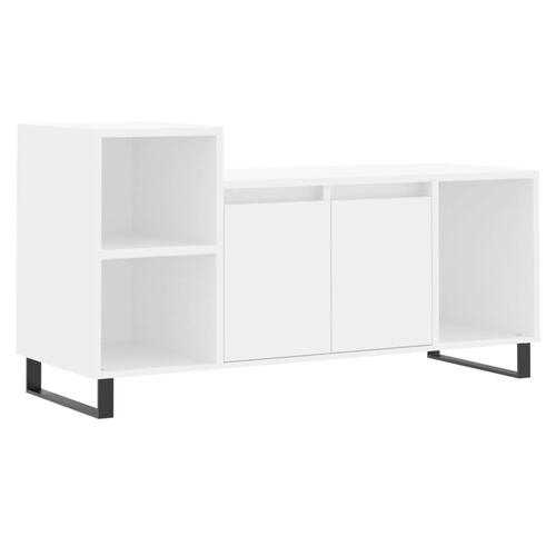 Tv-bord 100x35x55 cm konstrueret træ hvid