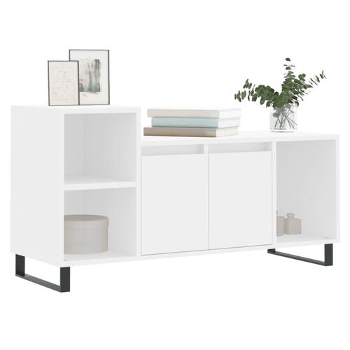 Tv-bord 100x35x55 cm konstrueret træ hvid