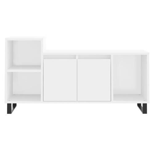 Tv-bord 100x35x55 cm konstrueret træ hvid