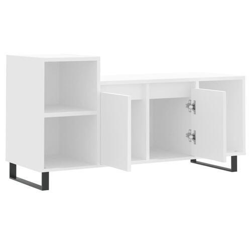Tv-bord 100x35x55 cm konstrueret træ hvid