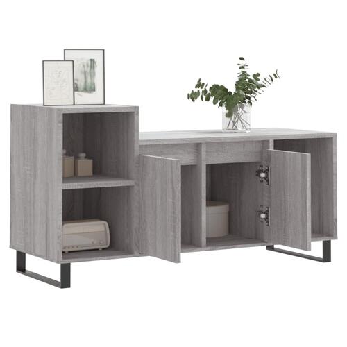 Tv-bord 100x35x55 cm konstrueret træ grå sonoma-eg