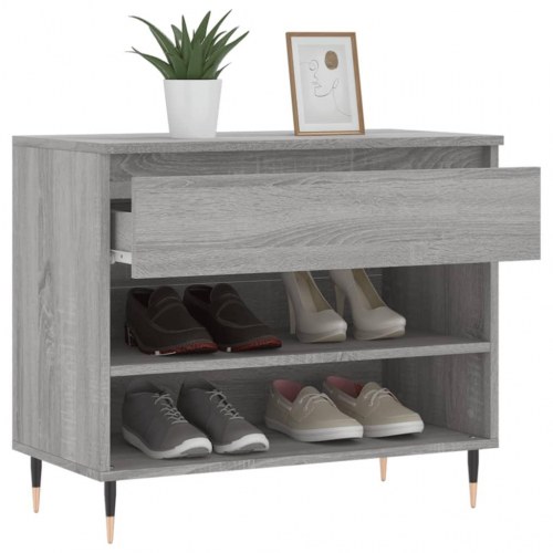 Skoskab 102x36x60 cm konstrueret træ grå sonoma-eg
