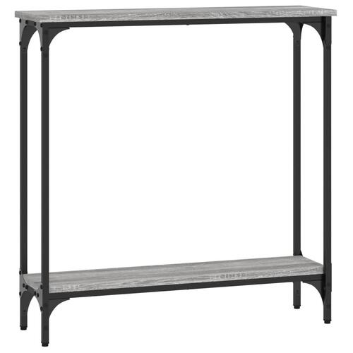 Konsolbord 75x22,5x75 cm konstrueret træ grå sonoma-eg
