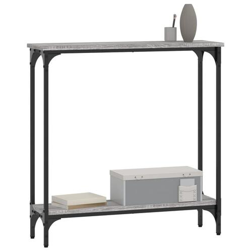 Konsolbord 75x22,5x75 cm konstrueret træ grå sonoma-eg