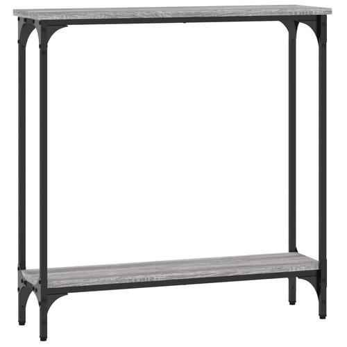 Konsolbord 75x22,5x75 cm konstrueret træ grå sonoma-eg
