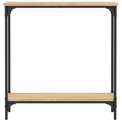 Konsolbord 75x22,5x75 cm konstrueret træ sonoma-eg
