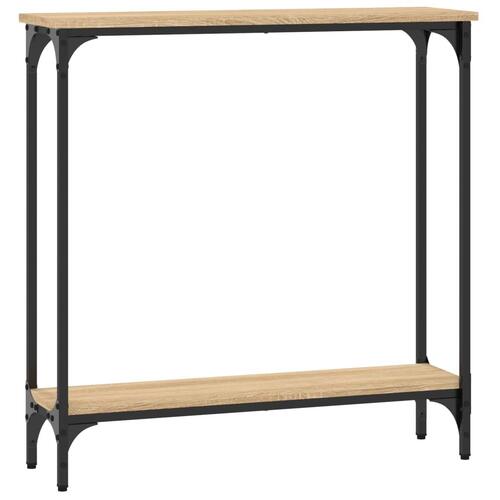 Konsolbord 75x22,5x75 cm konstrueret træ sonoma-eg