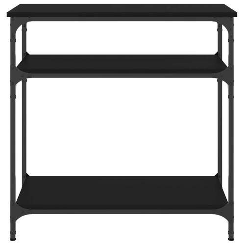 Konsolbord 75x29x75 cm konstrueret træ sort