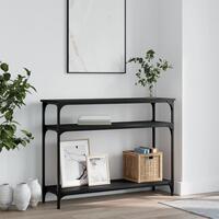 Konsolbord 100x29x75 cm konstrueret træ sort
