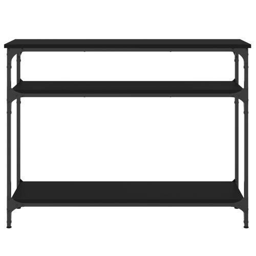 Konsolbord 100x29x75 cm konstrueret træ sort