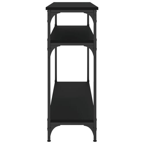 Konsolbord 100x29x75 cm konstrueret træ sort