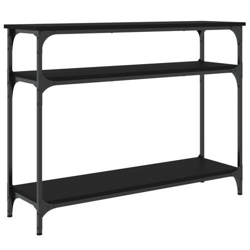 Konsolbord 100x29x75 cm konstrueret træ sort