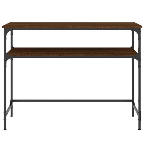Konsolbord 100x35,5x75 cm konstrueret træ brunt egetræ