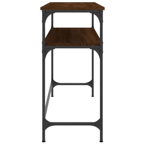 Konsolbord 100x35,5x75 cm konstrueret træ brunt egetræ