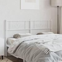 Sengegavl 160 cm metal hvid