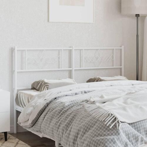 Sengegavl 160 cm metal hvid