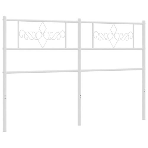 Sengegavl 160 cm metal hvid