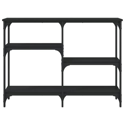 Konsolbord 102x29x75 cm konstrueret træ sort