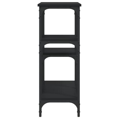 Konsolbord 102x29x75 cm konstrueret træ sort