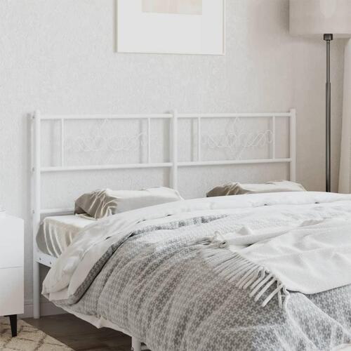 Sengegavl 120 cm metal hvid