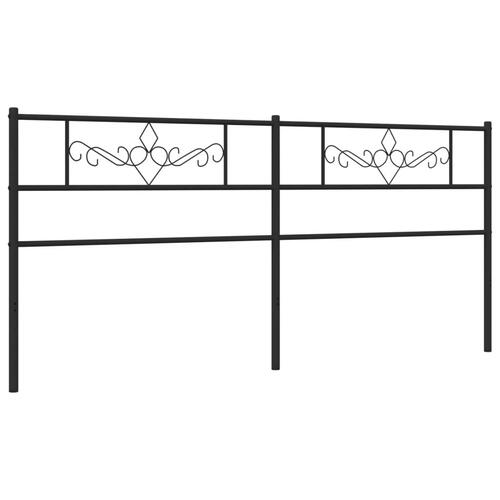 Sengegavl 200 cm metal sort