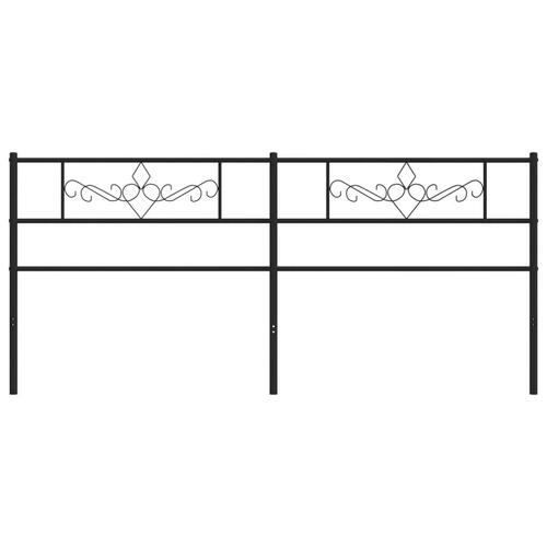 Sengegavl 200 cm metal sort