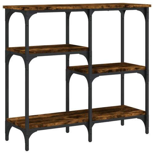 Konsolbord 80x29x75 cm konstrueret træ røget egetræsfarve