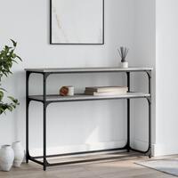 Konsolbord 100x35,5x75 cm konstrueret træ grå sonoma-eg