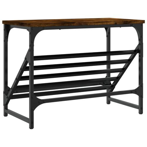 Skoreol 60x30x45 cm konstrueret træ røget egetræsfarve